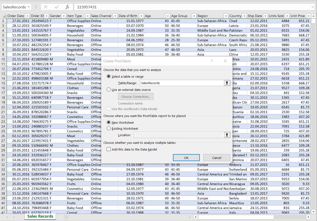 data-analysiin-excelin